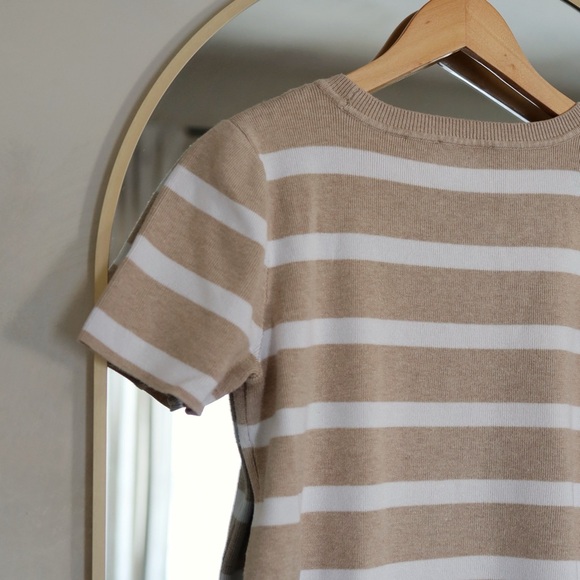 Beige and Cream Knit Top - Picture 3 of 5